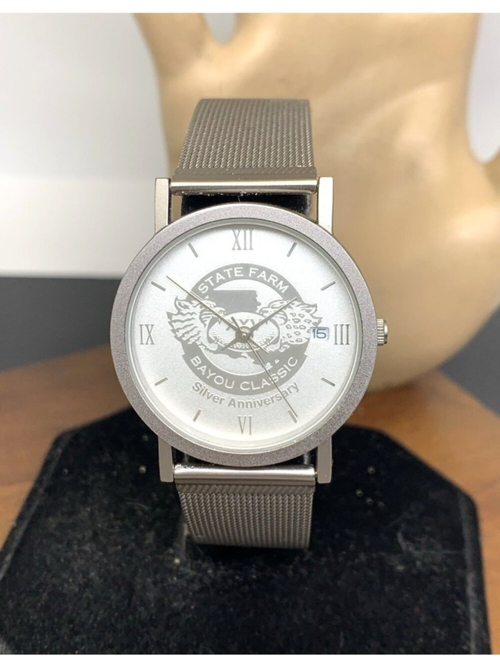 State Farm Bayou Classic Silver Anniversary Vintage 1998 Watch Quartz Steel 33mm
